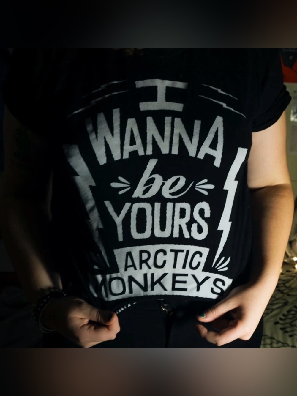 American Apparel Artic Monkeys Band Tee | Black | Size Small